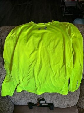 Under Armour Kids Neon Yellow Long Sleeve Performance Tee